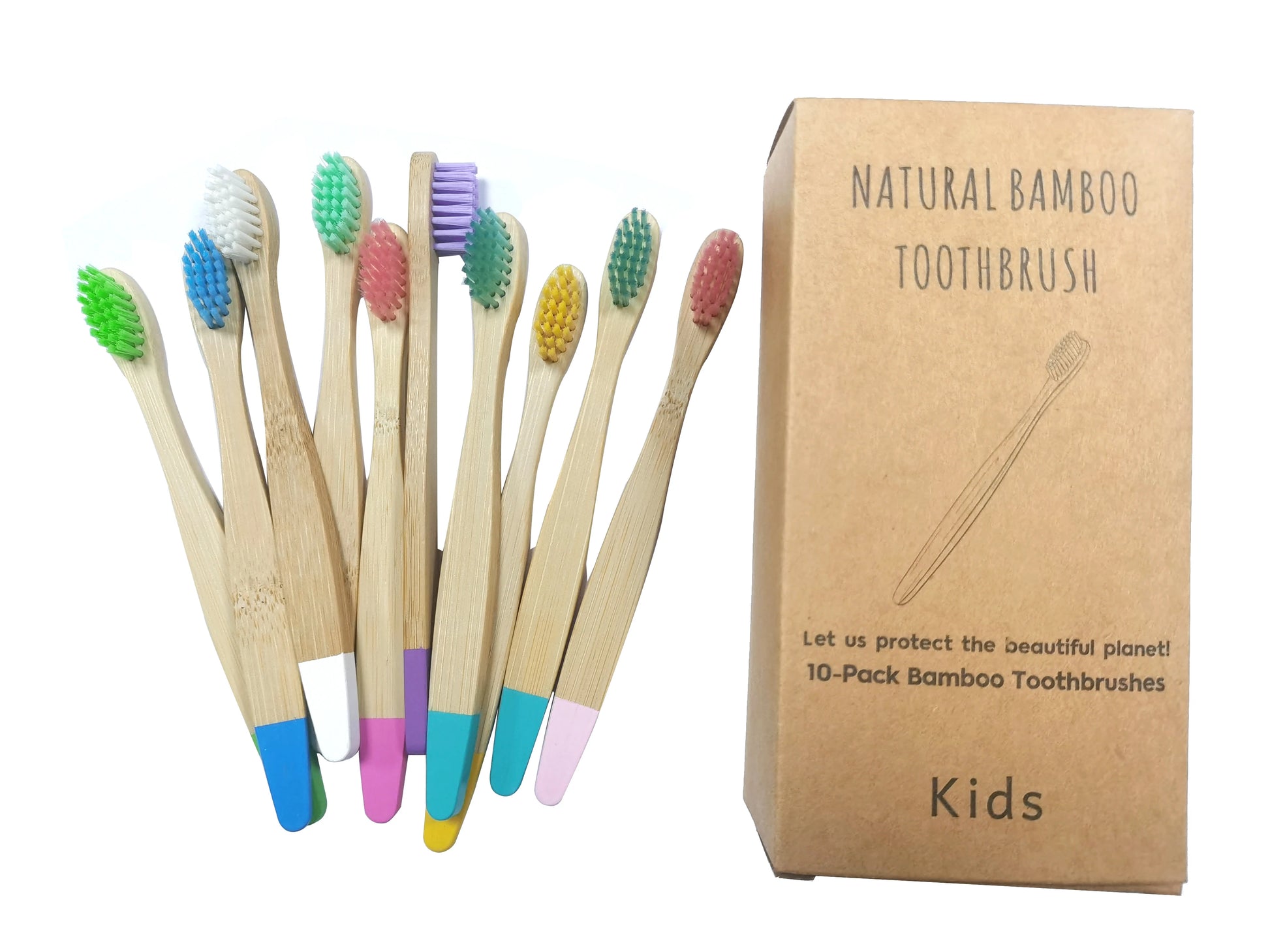 Biodegradable  Bamboo Toothbrushes for a Healthy Smile - Kids | Green Gift Collective