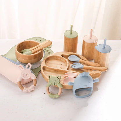 EcoMunch: Bamboo Plate Set for Baby Feeding | Green Gift Collective