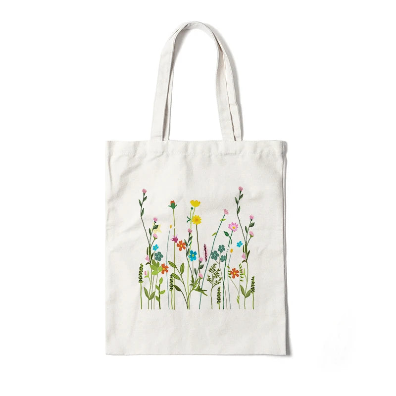 Blooming Beauty: Reusable Floral Canvas Tote | Green Gift Collective