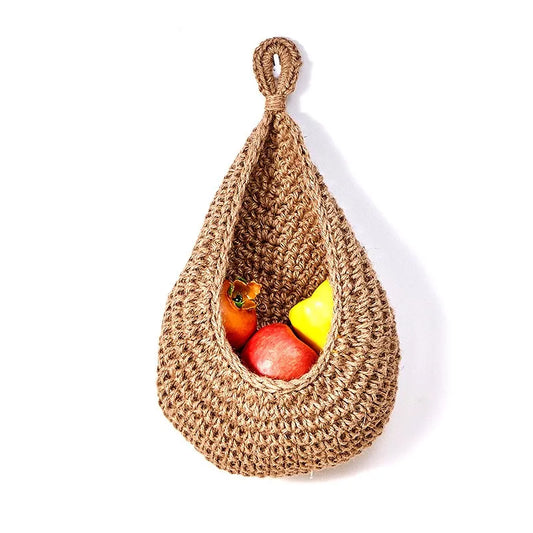 Hand-Woven Wall-Mounted Vegetable and Fruit Basket | Green Gift Collective