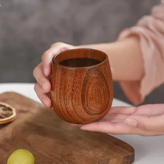 Creative Solid Wood Cup / Japanese Wooden Beer / Beverage Mug | Green Gift Collective