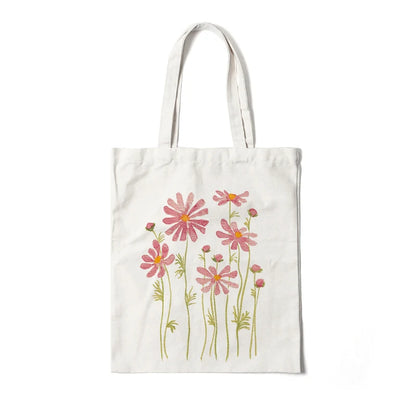 Blooming Beauty: Reusable Floral Canvas Tote | Green Gift Collective