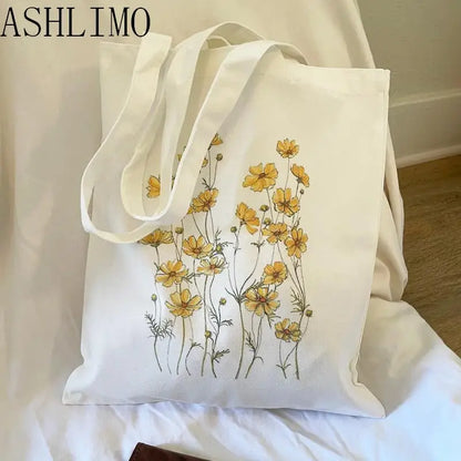 Blooming Beauty: Reusable Floral Canvas Tote | Green Gift Collective