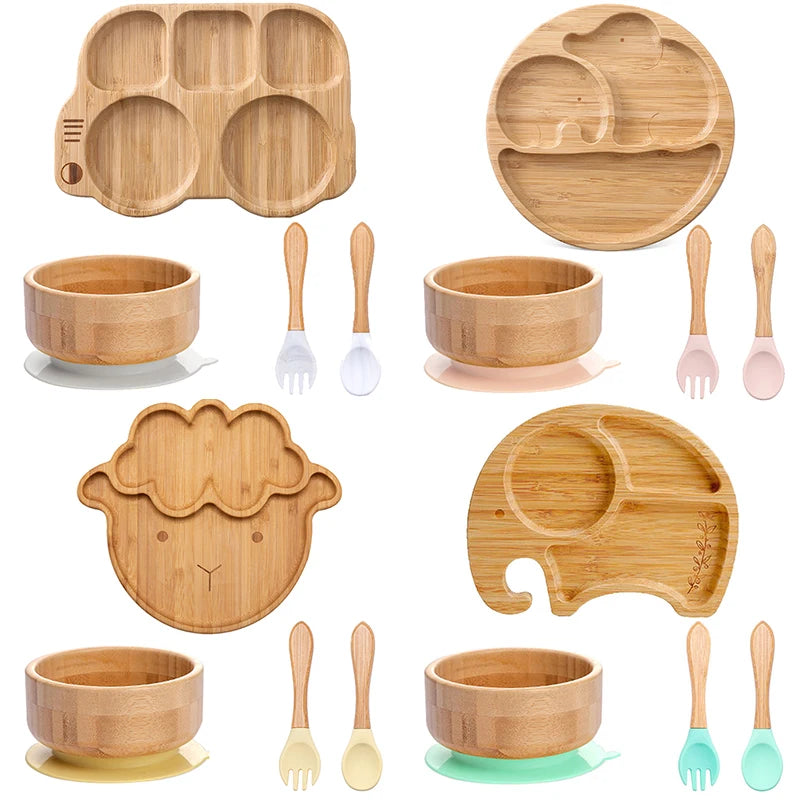 Bamboo Plates and Bowls for Kids | Green Gift Collective