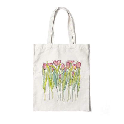 Blooming Beauty: Reusable Floral Canvas Tote | Green Gift Collective