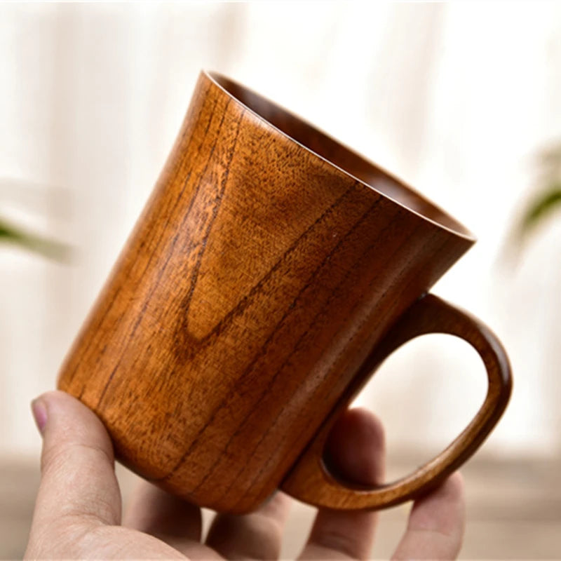 Creative Solid Wood Cup / Japanese Wooden Beer / Beverage Mug | Green Gift Collective