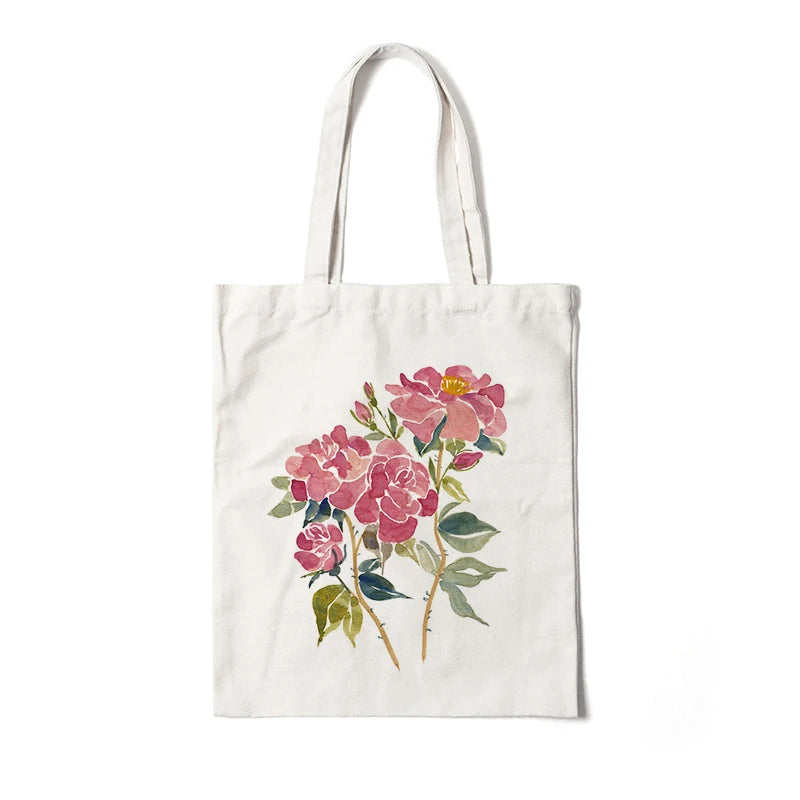 Blooming Beauty: Reusable Floral Canvas Tote | Green Gift Collective