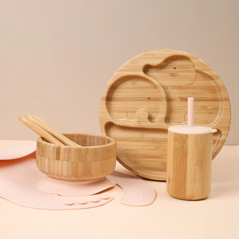 EcoMunch: Bamboo Plate Set for Baby Feeding | Green Gift Collective