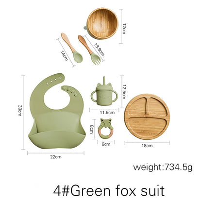 EcoMunch: Bamboo Plate Set for Baby Feeding | Green Gift Collective