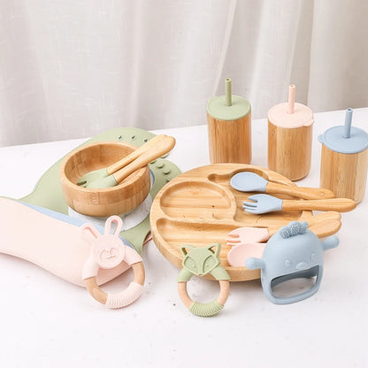 EcoMunch: Bamboo Plate Set for Baby Feeding | Green Gift Collective