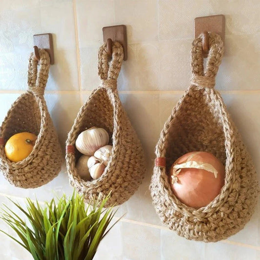 Wall-Mounted Wicker Storage Basket | Green Gift Collective