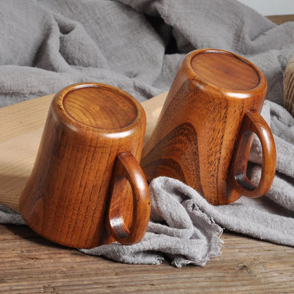 Creative Solid Wood Cup / Japanese Wooden Beer / Beverage Mug | Green Gift Collective