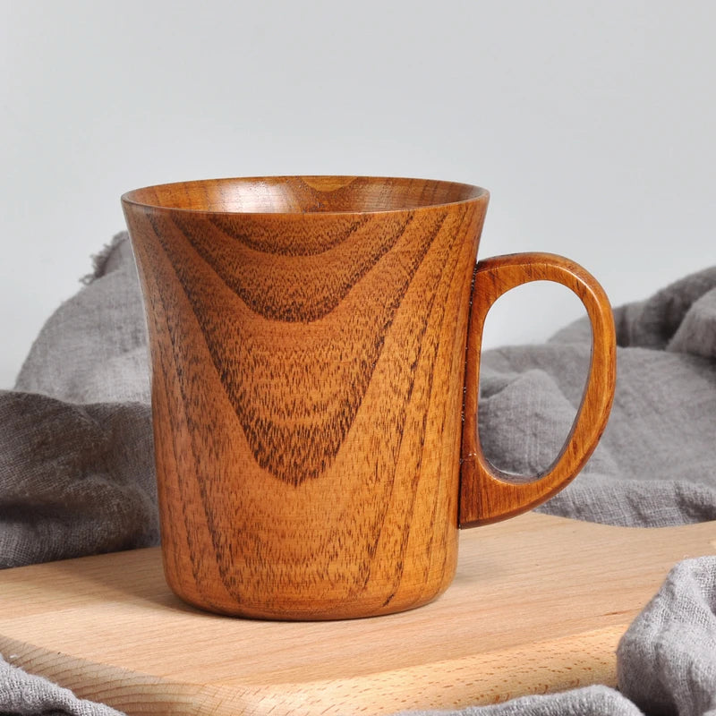 Creative Solid Wood Cup / Japanese Wooden Beer / Beverage Mug | Green Gift Collective