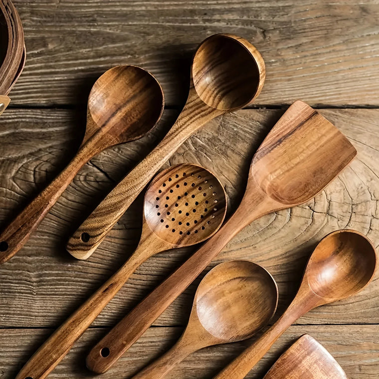 NatureServe: 5-Piece Wooden Kitchen Utensil Set | Green Gift Collective