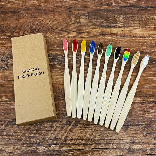 Biodegradable  Bamboo Toothbrushes for a Healthy Smile | Green Gift Collective