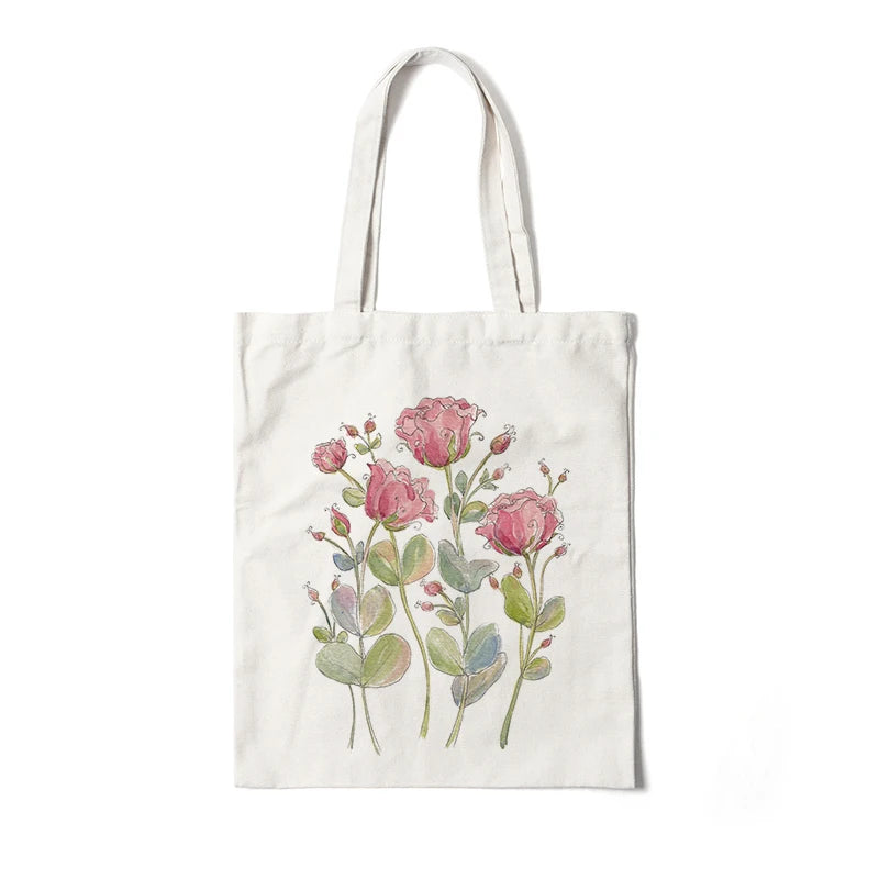 Blooming Beauty: Reusable Floral Canvas Tote | Green Gift Collective