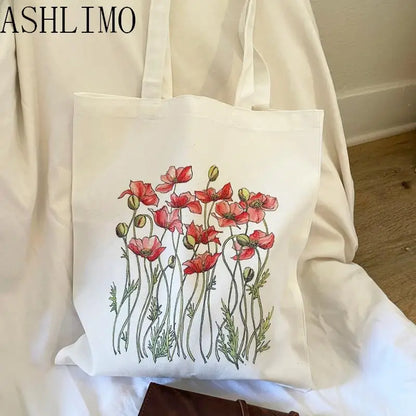 Blooming Beauty: Reusable Floral Canvas Tote | Green Gift Collective