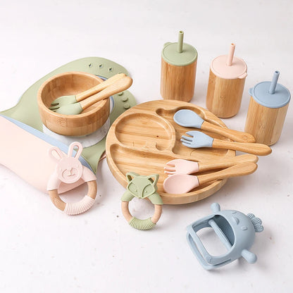 EcoMunch: Bamboo Plate Set for Baby Feeding | Green Gift Collective