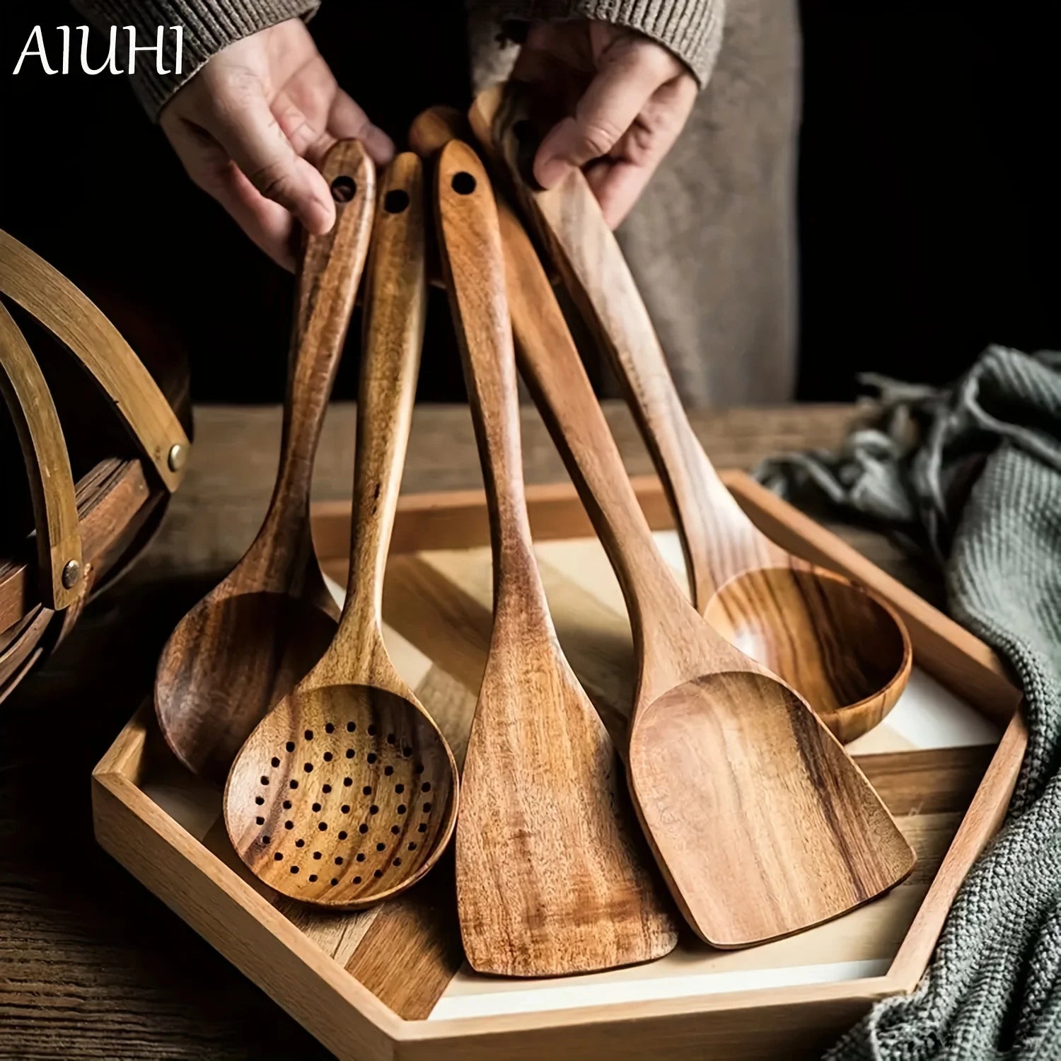 NatureServe: 5-Piece Wooden Kitchen Utensil Set | Green Gift Collective