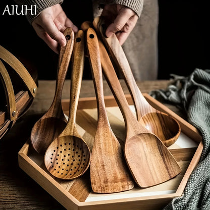 NatureServe: 5-Piece Wooden Kitchen Utensil Set | Green Gift Collective