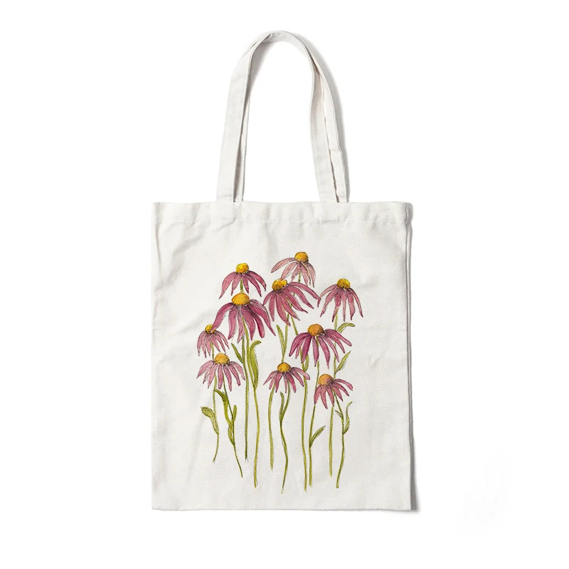 Blooming Beauty: Reusable Floral Canvas Tote | Green Gift Collective