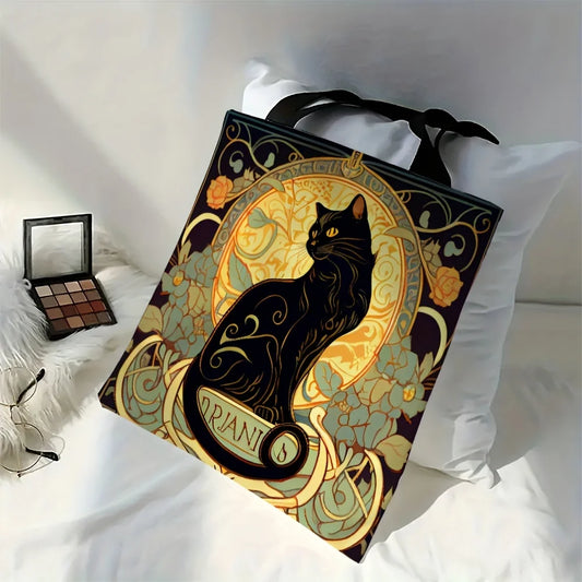 Artistic Cat Canvas Tote:  Lightweight Grocery Companion | Green Gift Collective